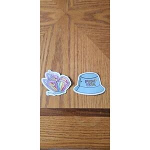 Set of 2 PURA VIDA New stickers- Butterfly - Hat